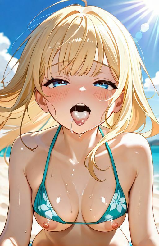 童顔ギャル★を海に連れてスリル満点H 画像9