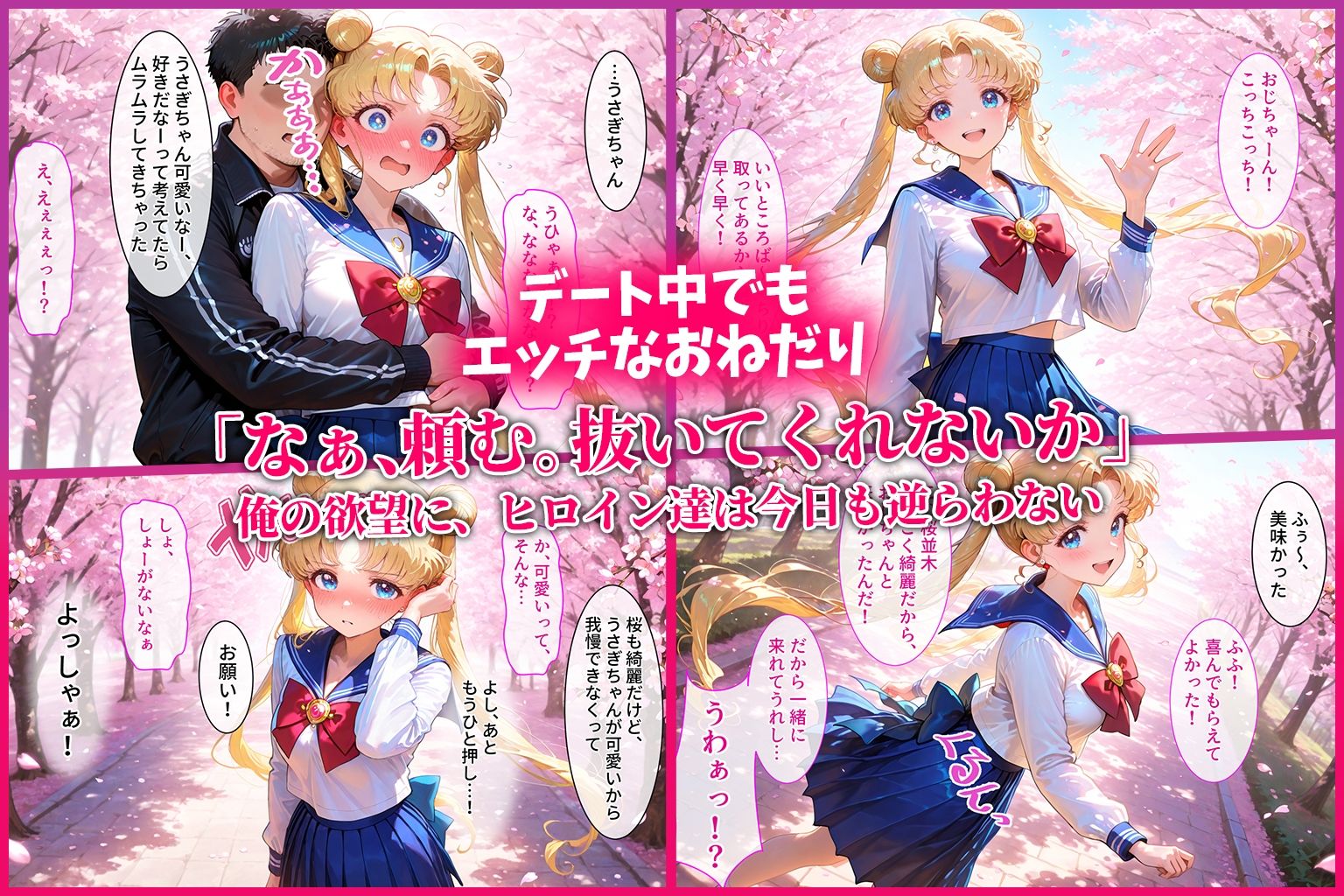 サンプル画像4:ハーレム転生 俺だけの従順ヒロイン 孕ませデートプラン（セーラームーン編）(蜜月書房) [d_638506]