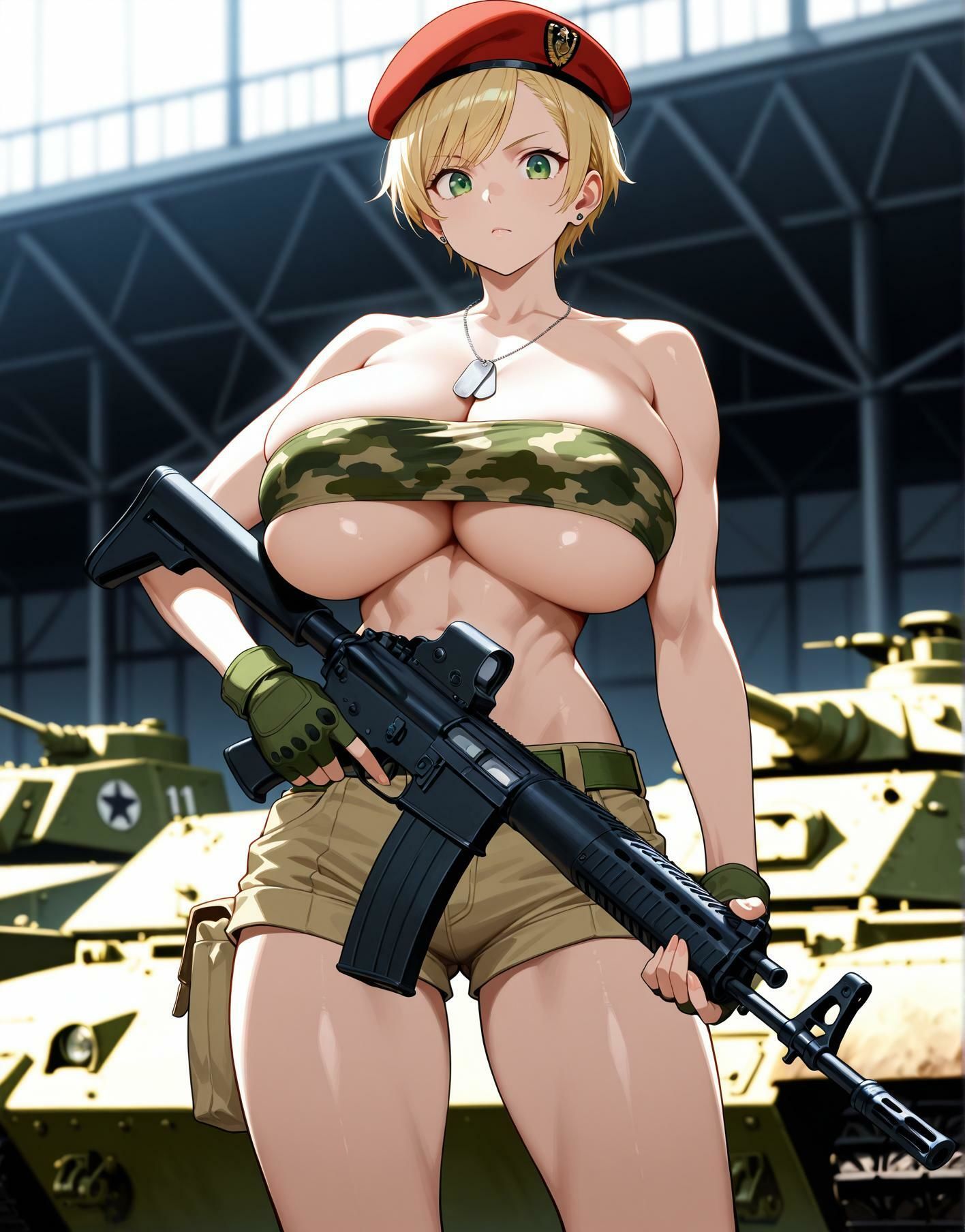 爆乳隊長のパイズリ大作戦!! 画像1