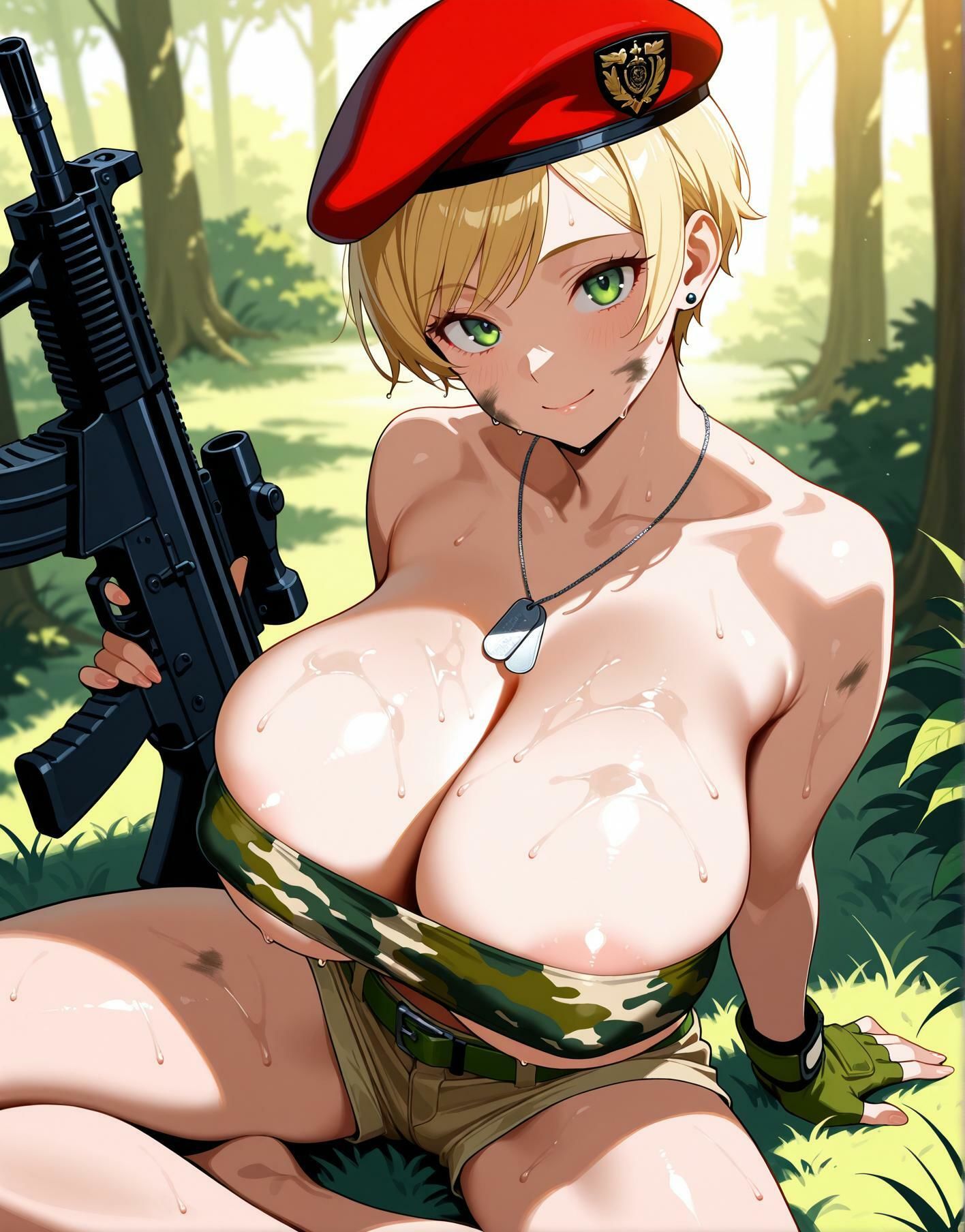 爆乳隊長のパイズリ大作戦!! 画像2