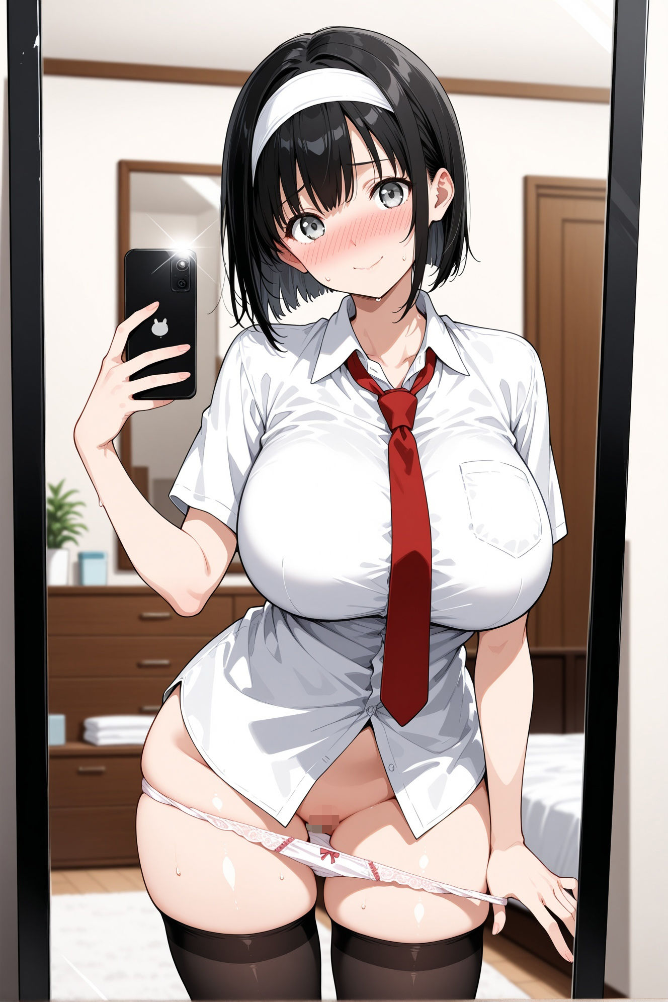 部活合宿中の兄にエロ自撮り画像を送り付けてくる脱いだらすごい妹のCG集 画像1