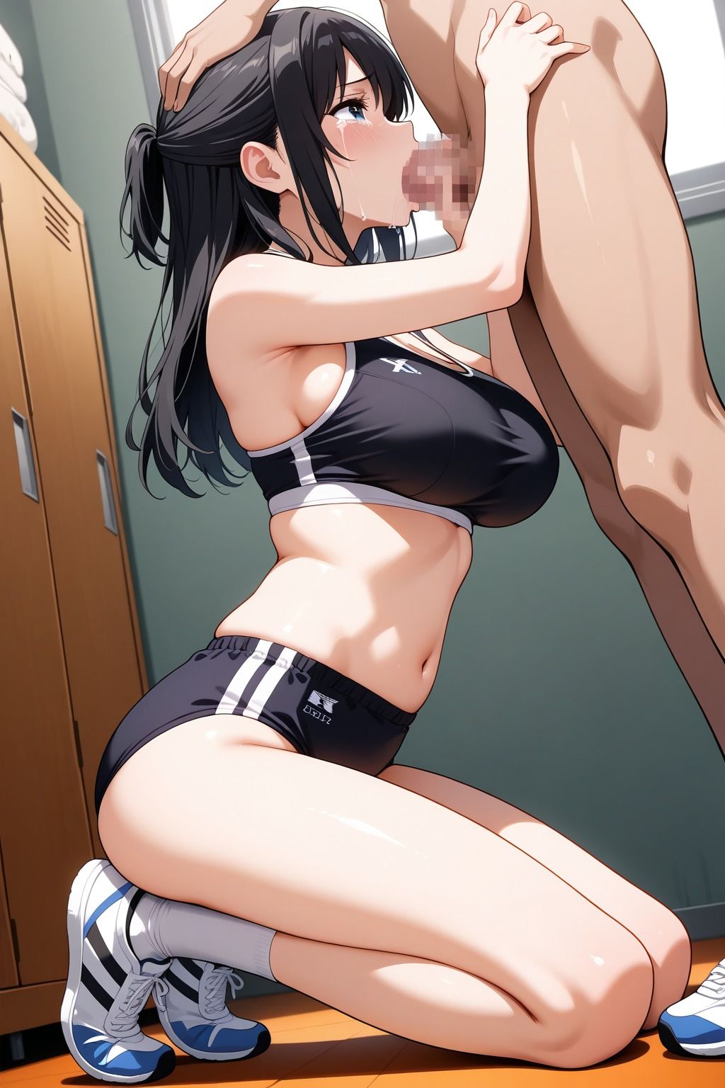 サンプル画像1:中出しされまくる陸上新人部員3(巨乳素人に中出しくん) [d_638726]