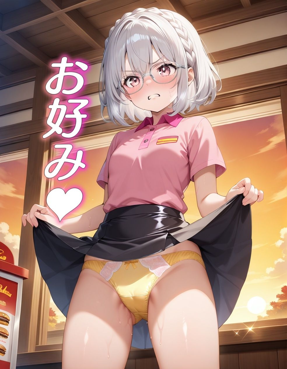 嫌な顔でパンツ見せてくるファストフード店員 画像7