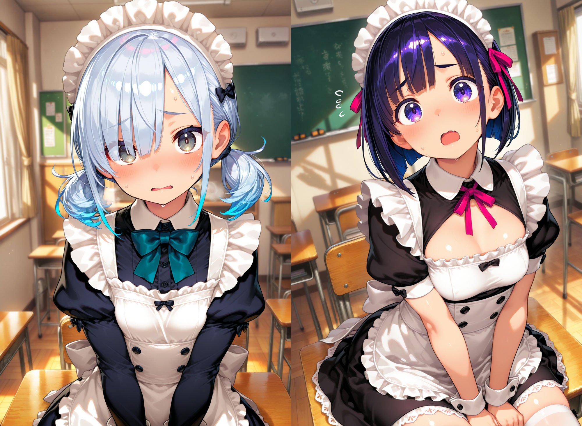 サンプル画像2:女子校生おまんこメイドチン媚び訓練  〜絶倫巨根おじさんに性奉仕する為にお下劣淫語スパンキング補習させられちゃうなんて…〜(AIXメイジ) [d_638860]