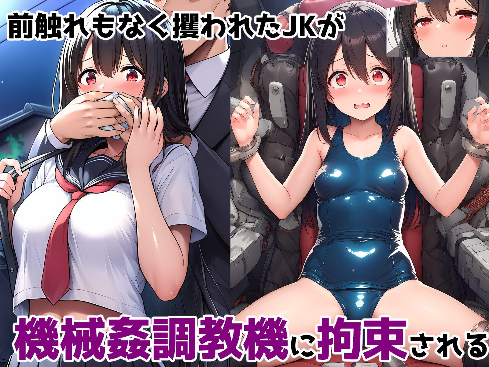 サンプル画像1:イキ地獄絶対服従調教機〜JKが機械姦でイキまくる話(saltワークス) [d_638999]