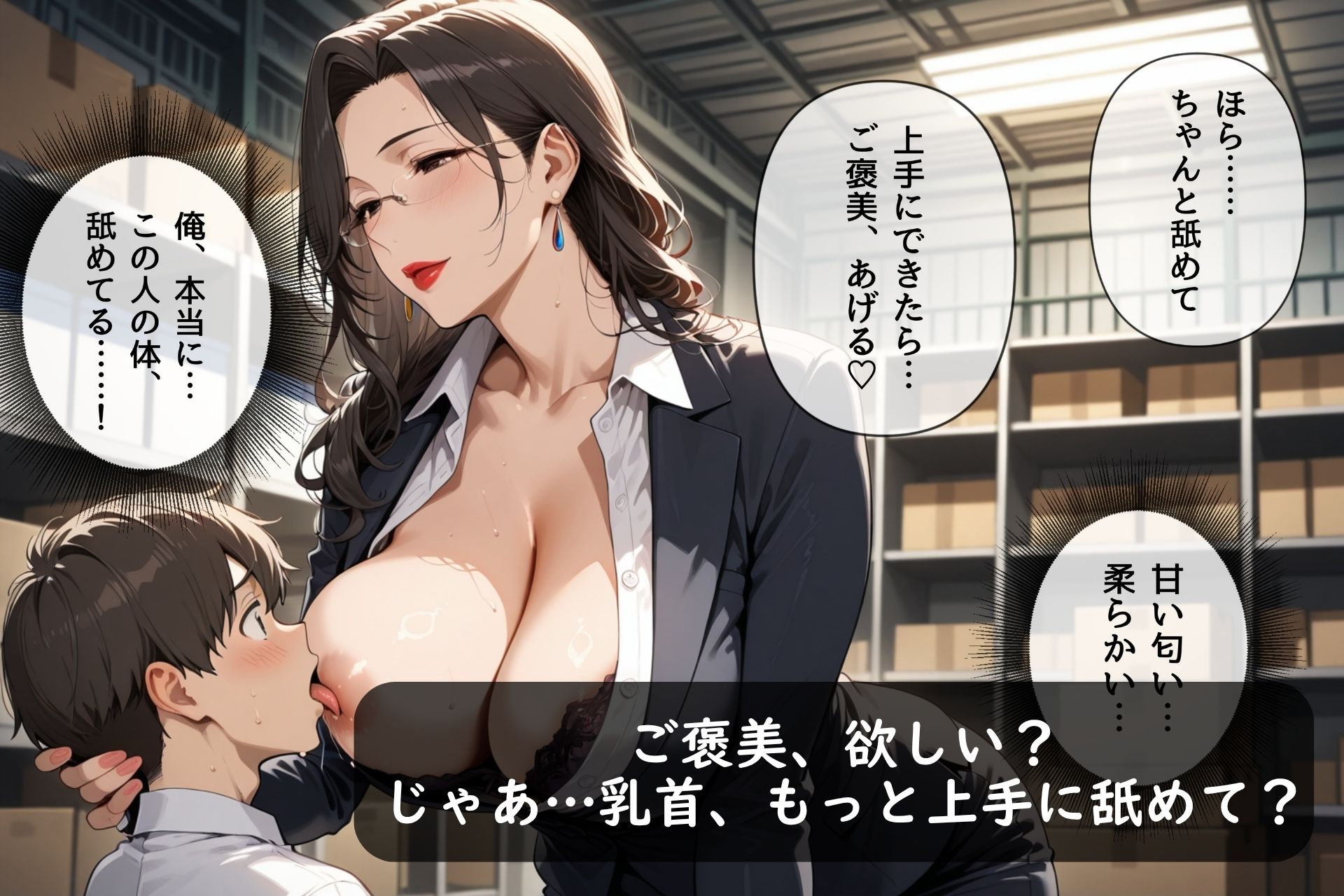 サンプル画像3:毎日チラつく胸元に惑わされ、欲望に沈んだあの日。理性崩壊、快楽懐妊(熟れた園、時々触手。) [d_639115]