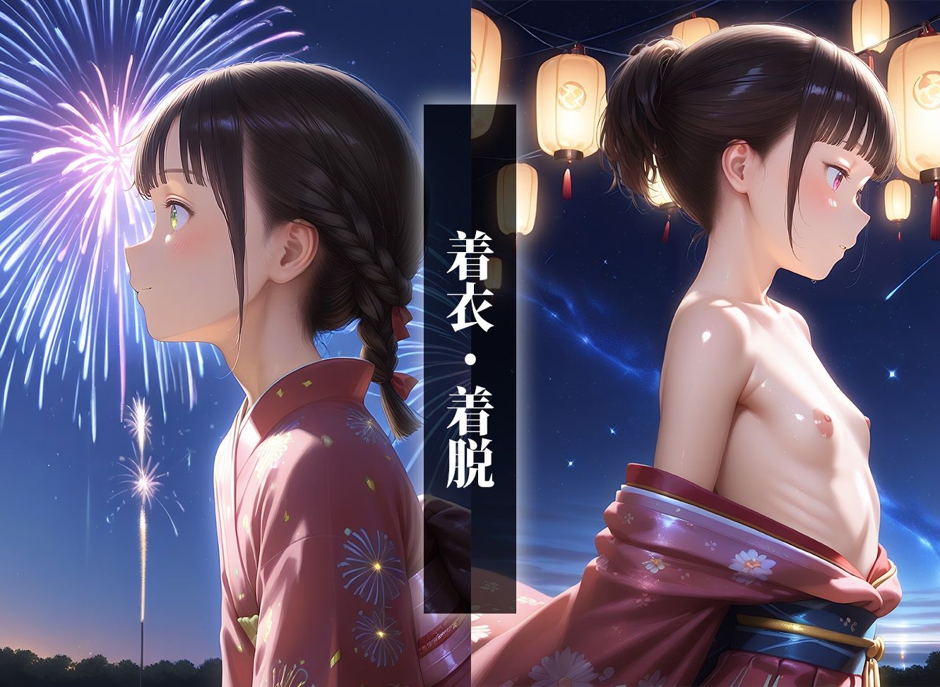 ちっぱい  浴衣少女  4K画質500枚 画像2