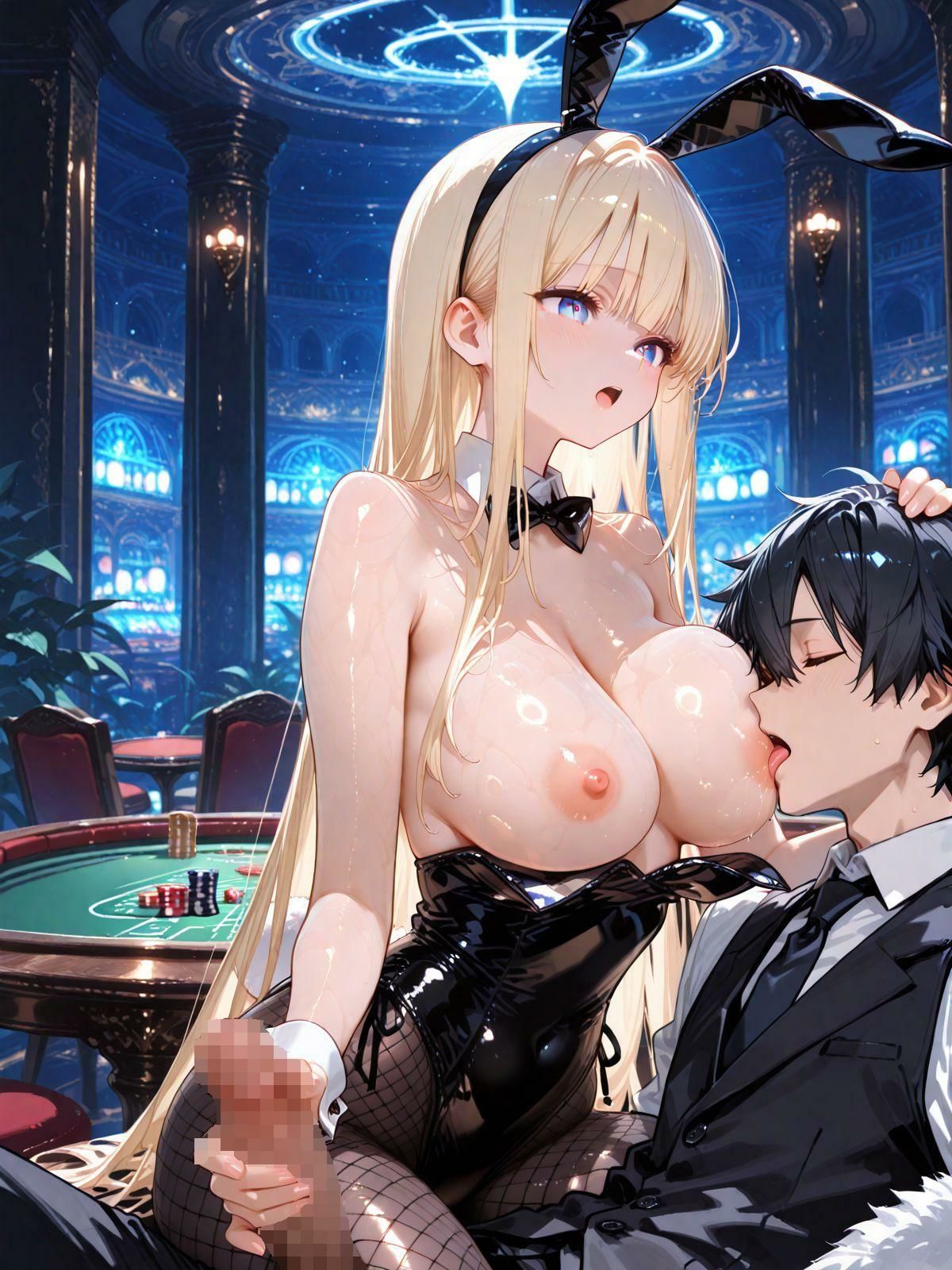 爆乳バニーガールと夢のハーレム性活 画像4