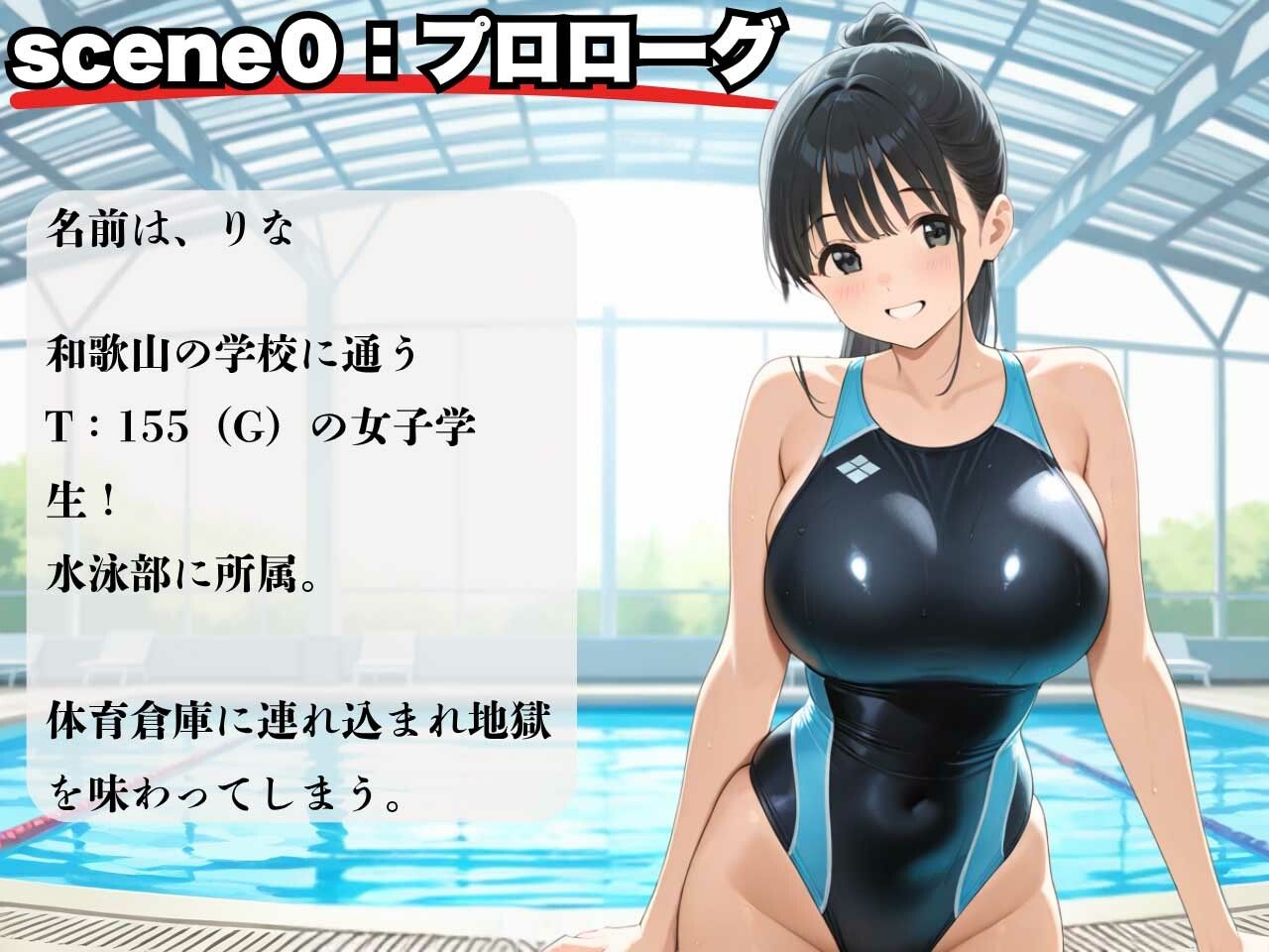 サンプル画像2:水泳部所属の美少女が肉便器堕ち！Gカップを揺らし若まんこ崩壊(制服物語) [d_639237]