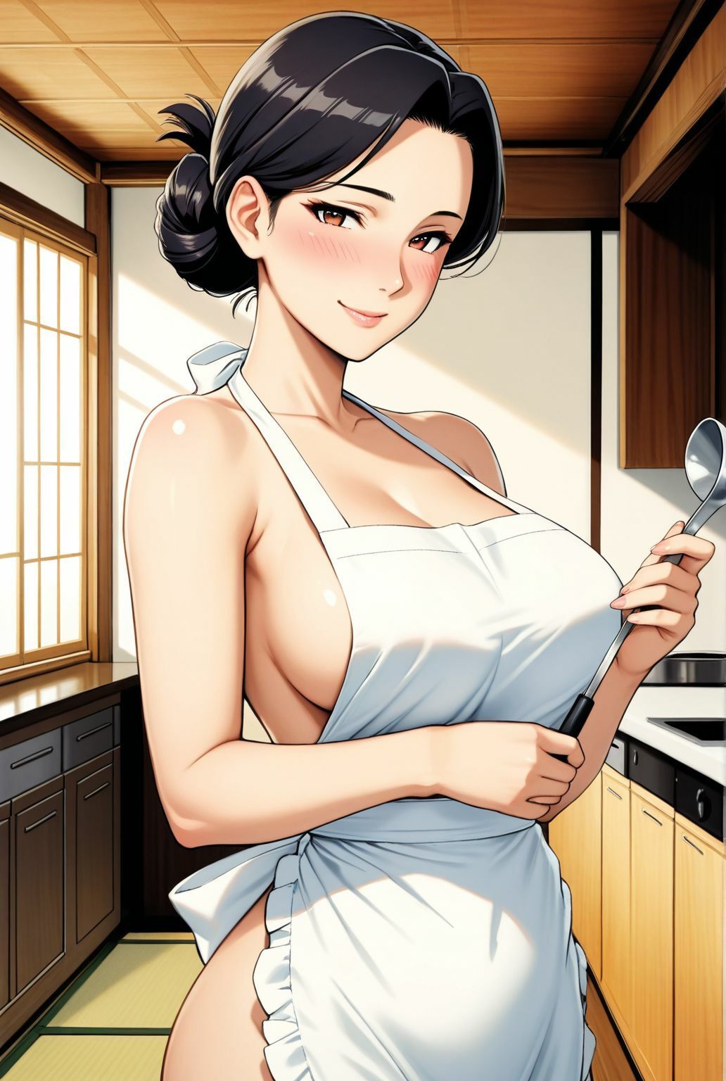 サンプル画像1:義母の味、そしてカラダ 〜エプロン一枚の午後〜(快楽熟女人妻クラブ) [d_639435]