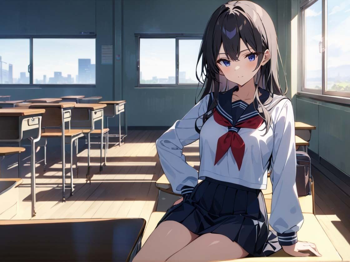 サンプル画像1:清楚そうな現役J〇にリアルな性教育をしてみた(ミクルート) [d_639436]