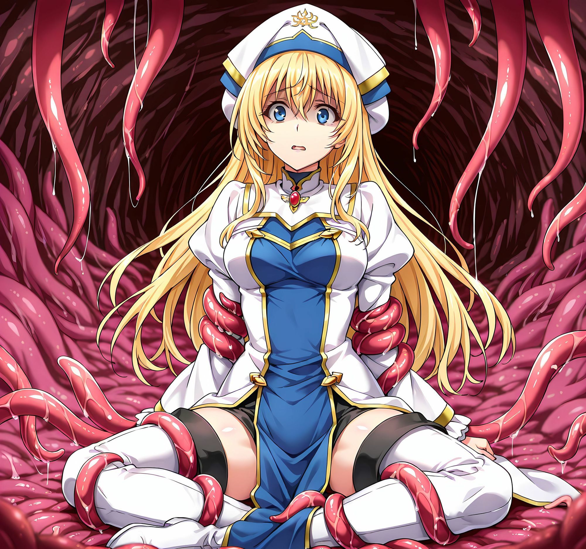 サンプル画像3:女神官洗脳丸呑み悪堕ち〜淫魔化搾精〜(ochiruevil) [d_639460]