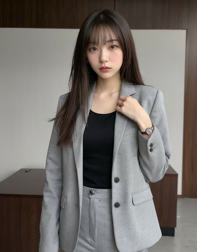 サンプル画像6:【美女名録】vol11.7  秘書の誘惑。冷たくても、惹かれてしまう。 201枚  【AIグラビア写真集】(AI美女制作参謀本部4課) [d_639463]