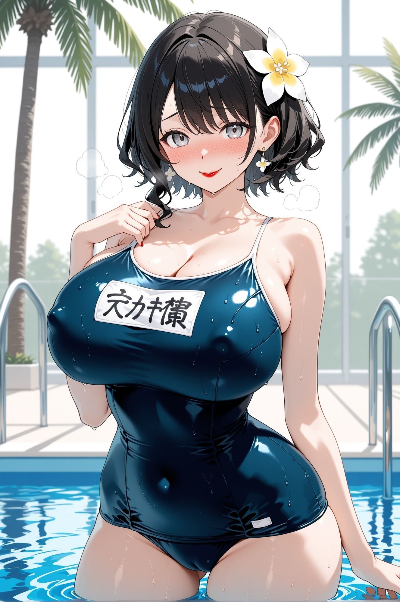 お母さんが水着グラビアのモデルになってくれるCG集7