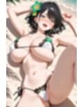 お母さんが水着グラビアのモデルになってくれるCG集