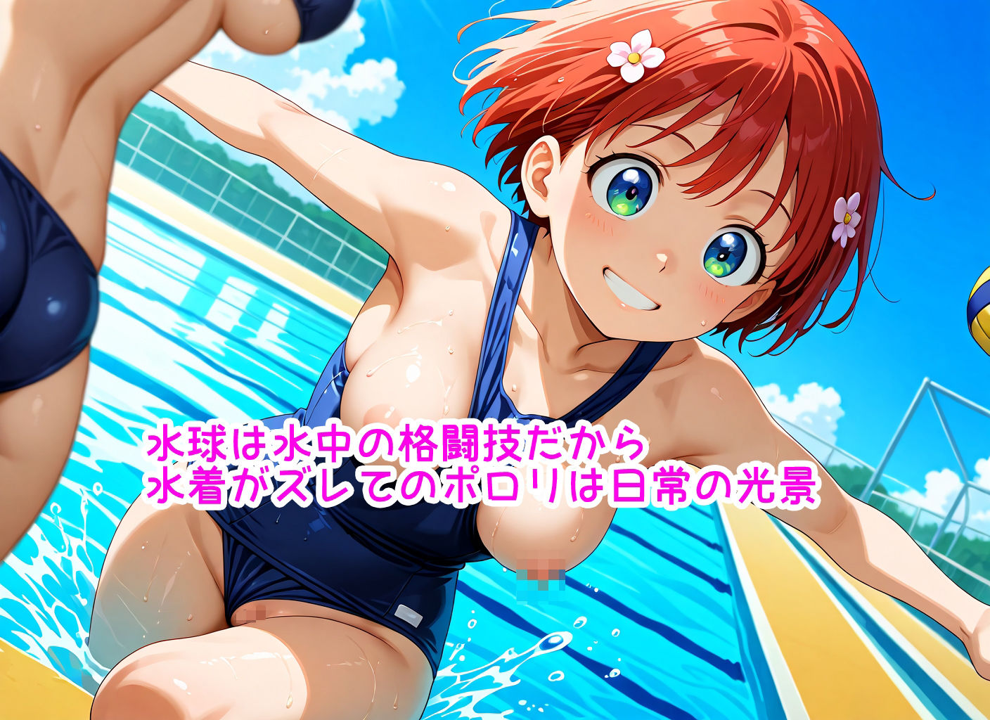 サンプル画像1:【R18】丸見え水球少女(のらねこ) [d_639894]