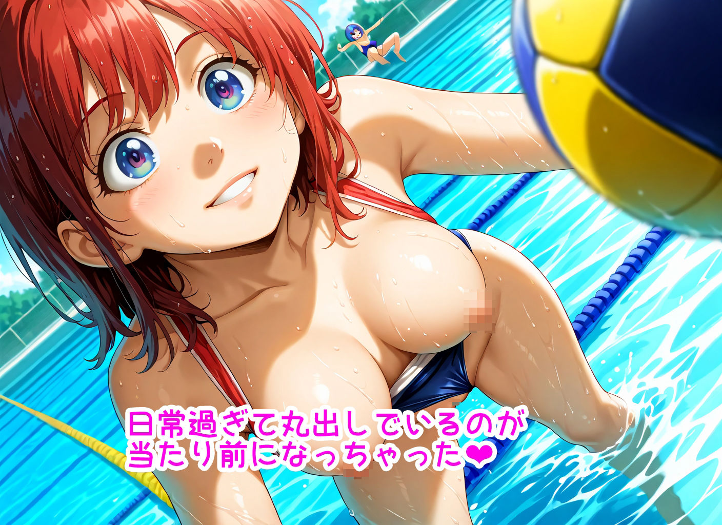 サンプル画像2:【R18】丸見え水球少女(のらねこ) [d_639894]