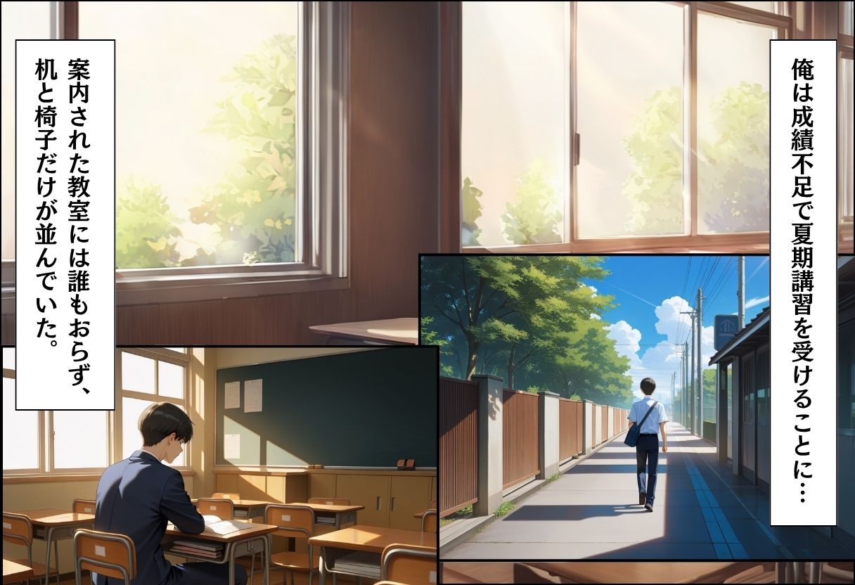 サンプル画像3:引っ越してきた田舎町がムチムチ熟女だらけだった話 〜学校の夏期講習編〜(週末の背徳者) [d_639947]