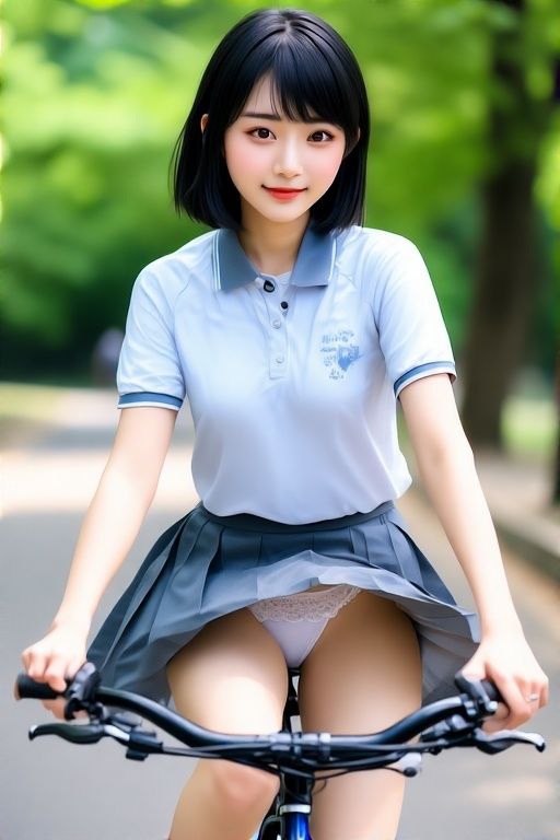 女子大生サイクリングデートパンチラ画像集 画像1