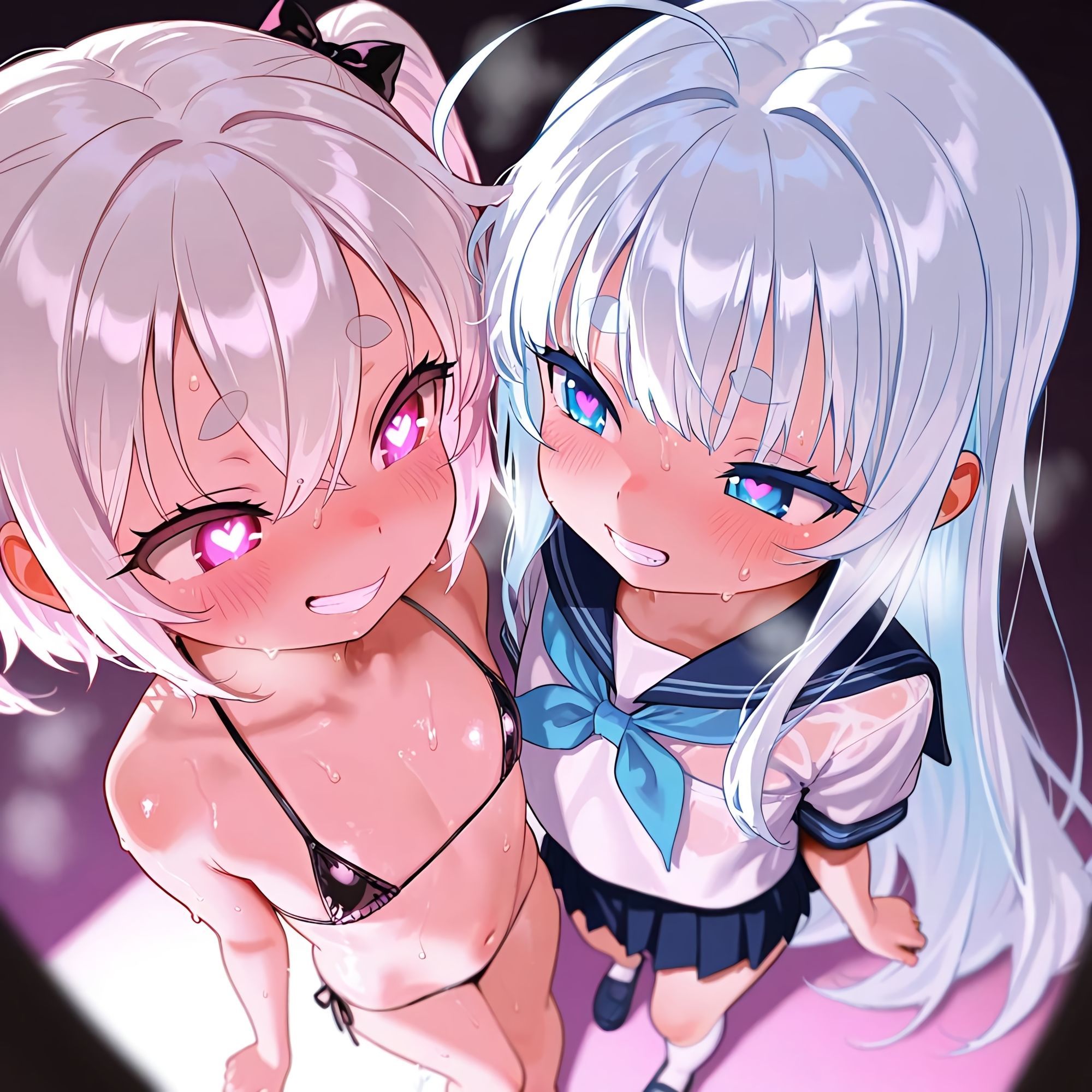 サンプル画像3:【ぷっくら乳首に特殊乳輪！！！】ハート目ギンギンのメスガキとドえっち！！！！(おうまさん) [d_639971]