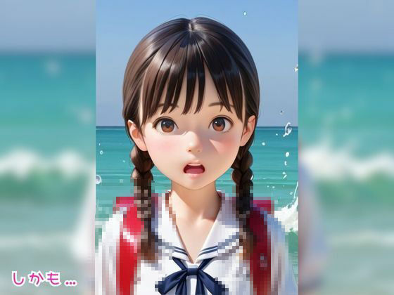 ちっぱいぷにまん天国 〜三つ編み少女のリゾートグラビア〜 くいにーあまん エロ画像7