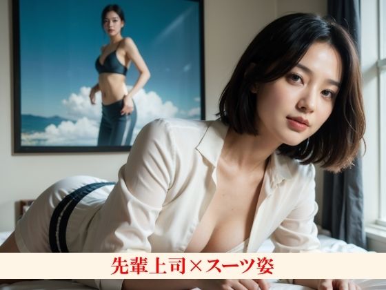 サンプル画像2:僕のことを好きな先輩上司は出張先で最終的に裸になる〜スーツ姿で誘惑してくるけど反応してなかったら下着になって、最終的に全裸になる先輩〜(エモピクス【実写系写真集】) [d_640098]