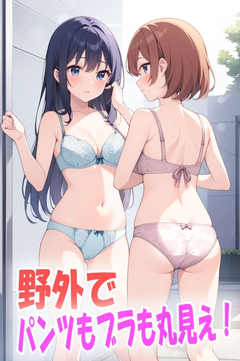野外で女の子が下着丸出し！？目が覚めたら透けてる世界になってた！イラスト300枚_3