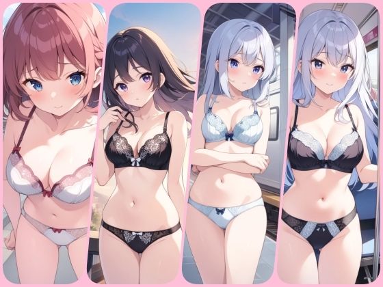野外で女の子が下着丸出し！？目が覚めたら透けてる世界になってた！イラスト300枚_9