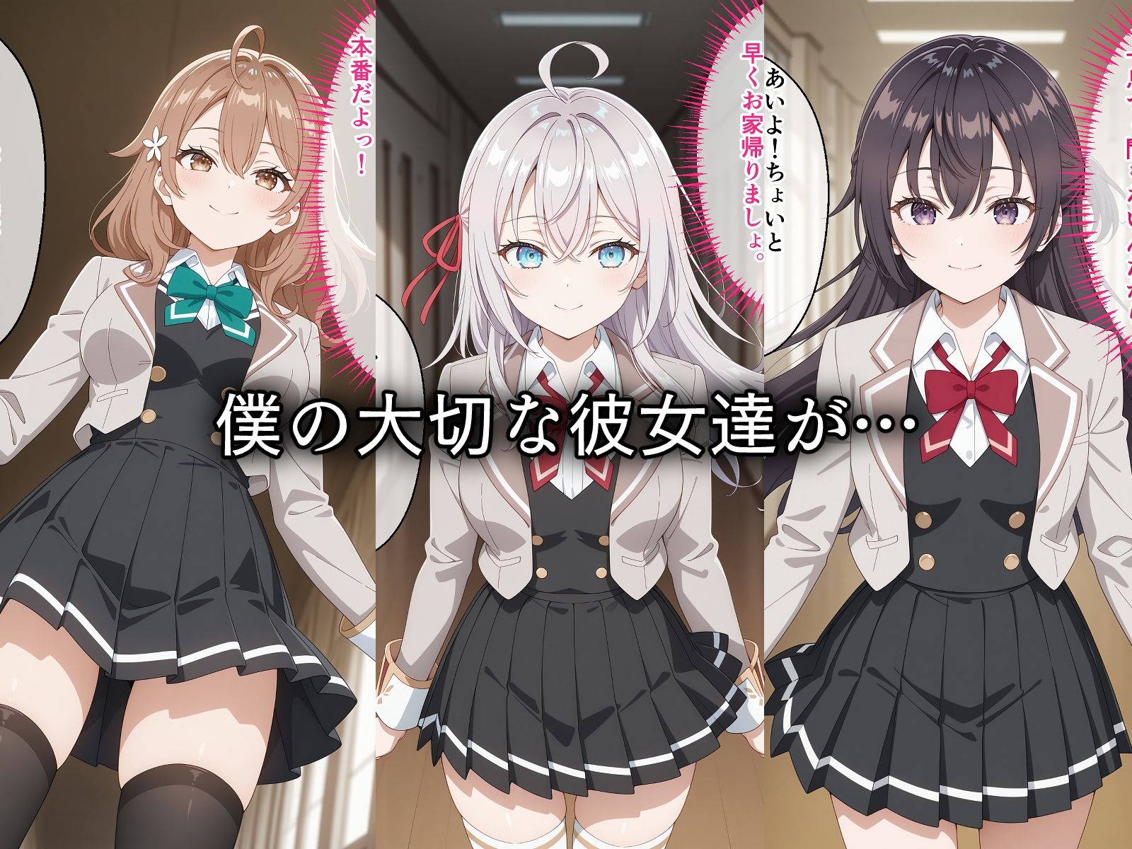 サンプル画像1:寝取られたデレる美少女達〜催〇アプリで種付け完了(ロムッテロ) [d_640242]