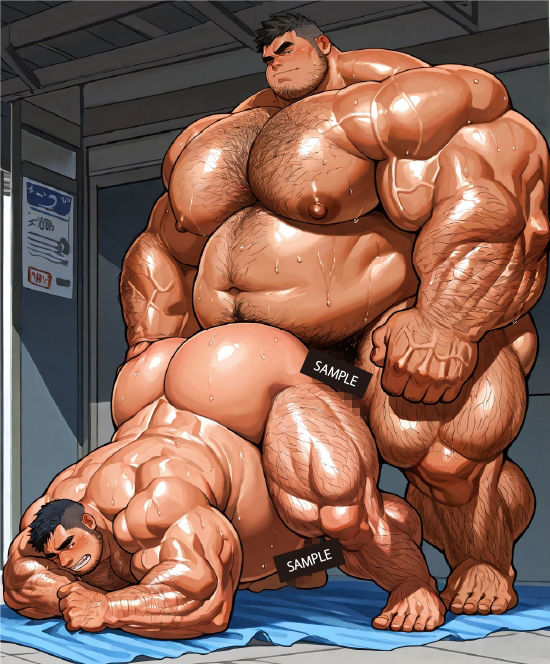 ガチムチ・マッチョ・ガチポチャゲイCG集65-ガチポチャ 無料画像5