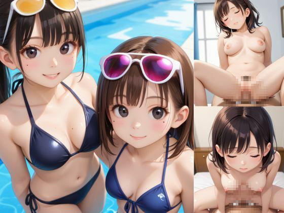 どエロい水着女子と乱れる蒸れて汗ばむ一夏 画像1