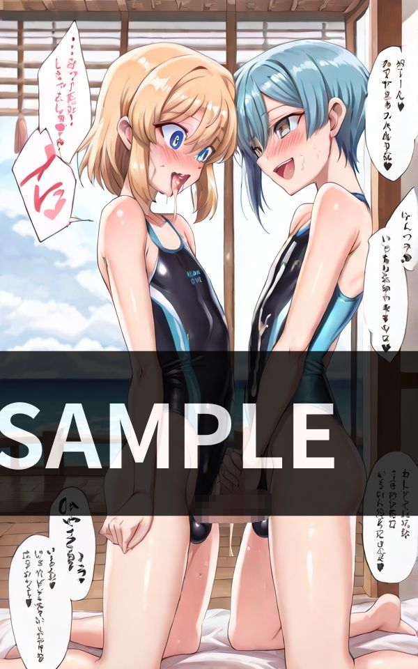 サンプル画像1:男の娘たちと 兜合わせ 思いつく限りの エロい事をする バカンス性活(肉筆まんが堂) [d_640617]