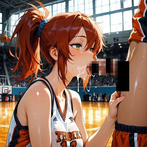 サンプル画像5:スポーツ女子セクシーイラスト集『女子バスケ選手山里亜希』(非実在創作美少女) [d_640619]