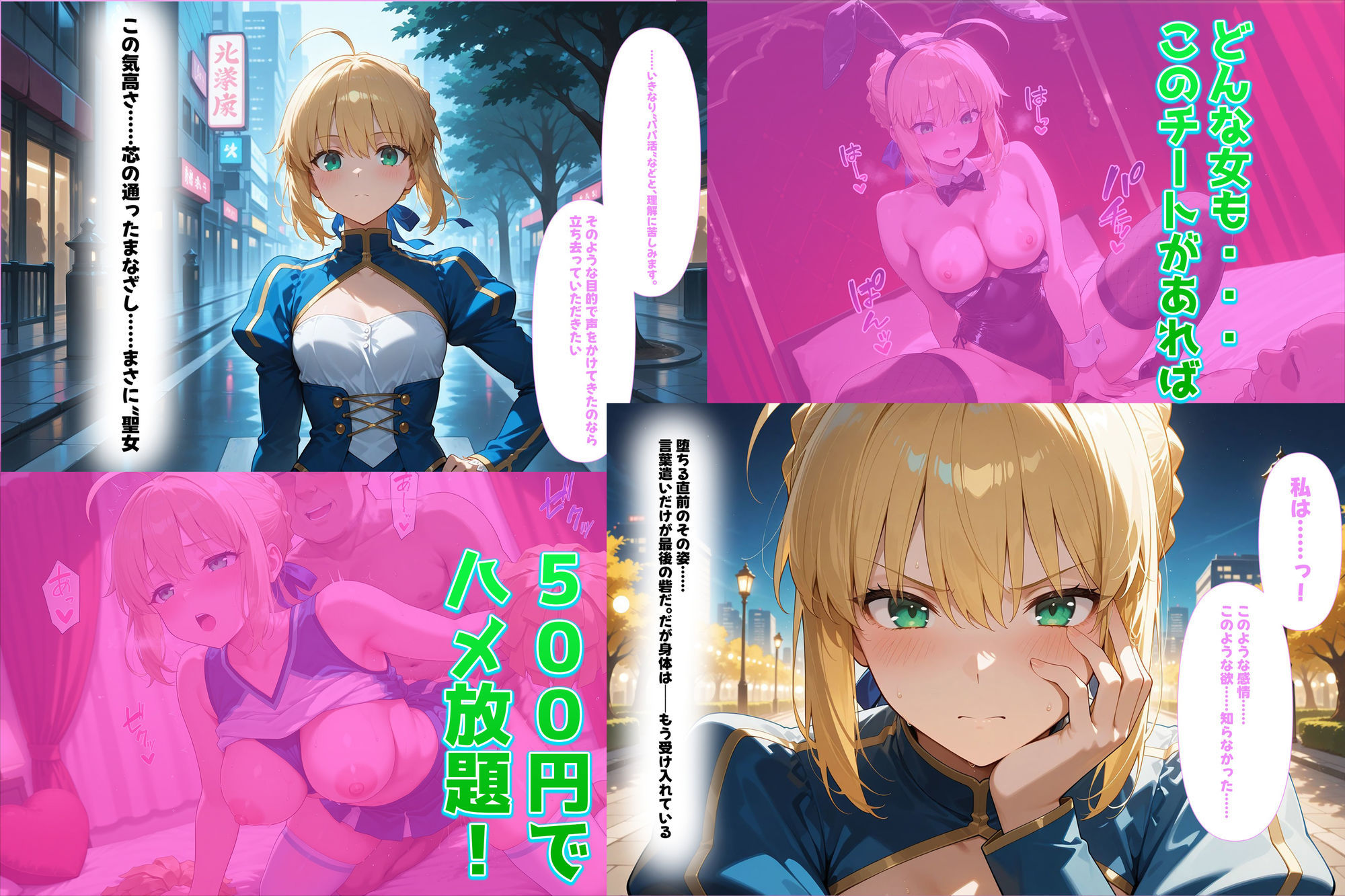 500円でパパ活確定チート〜ワンコインで美少女と即ラブホ！中出し孕ませ確定援交〜［セ〇バー編］［F〇TE］［CG457枚］ 画像1