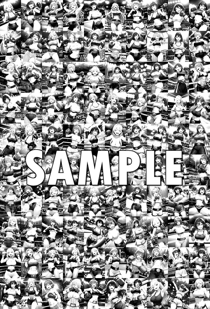 サンプル画像5:女子ボクシング美少女AIイラストコレクション2 勝利ポーズ編(温泉たまご) [d_640761]