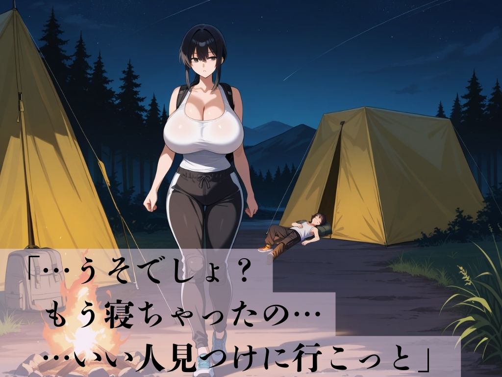 サンプル画像2:デカパイ美人妻野営裏の寝取(艶映しの小箱) [d_640874]