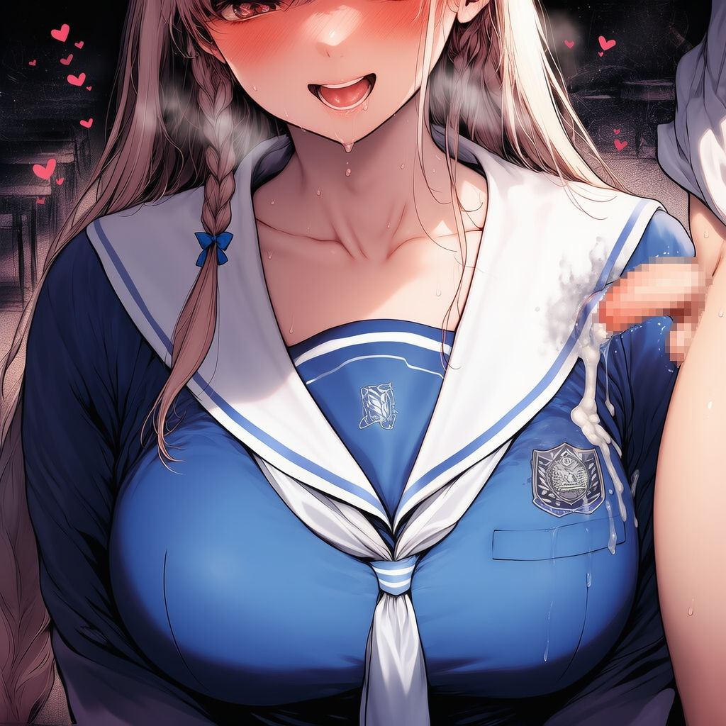 制服すりすりぶっかけ 画像1