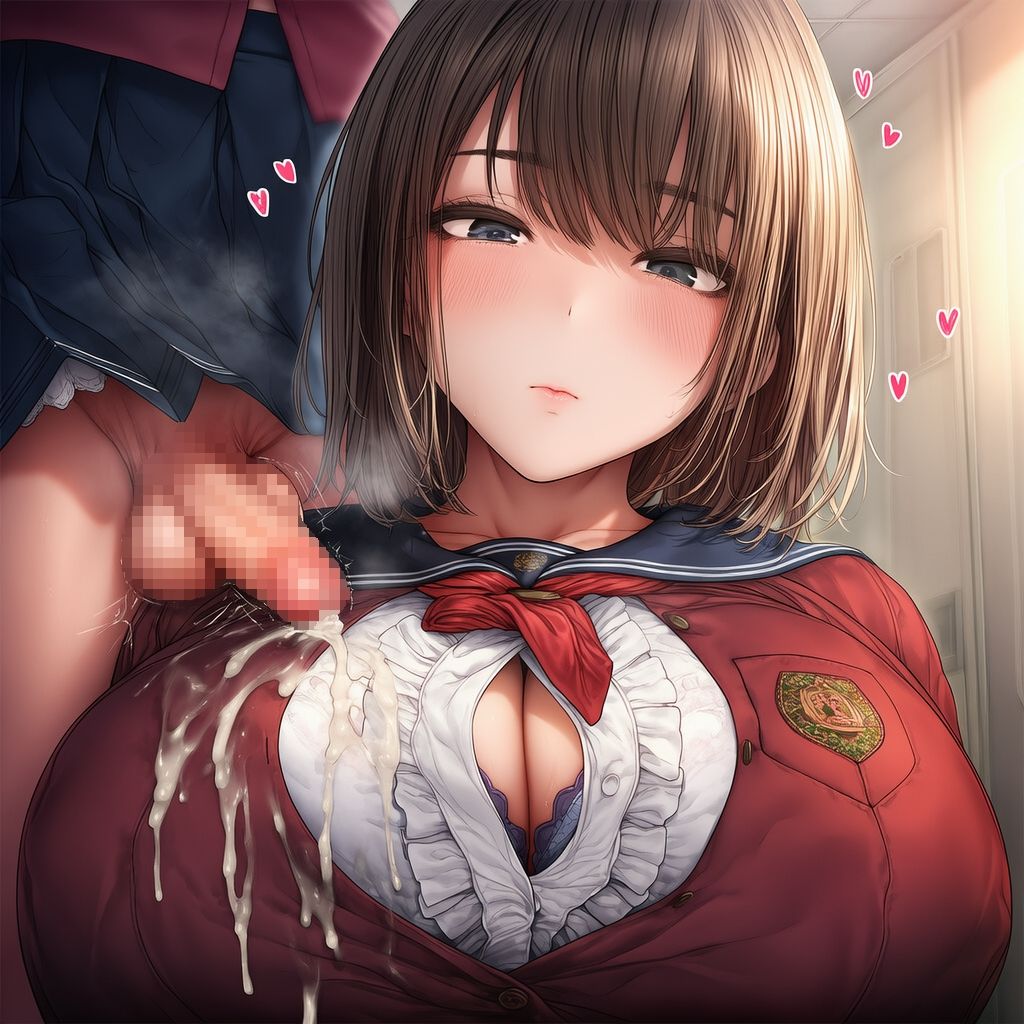 制服すりすりぶっかけ 画像3