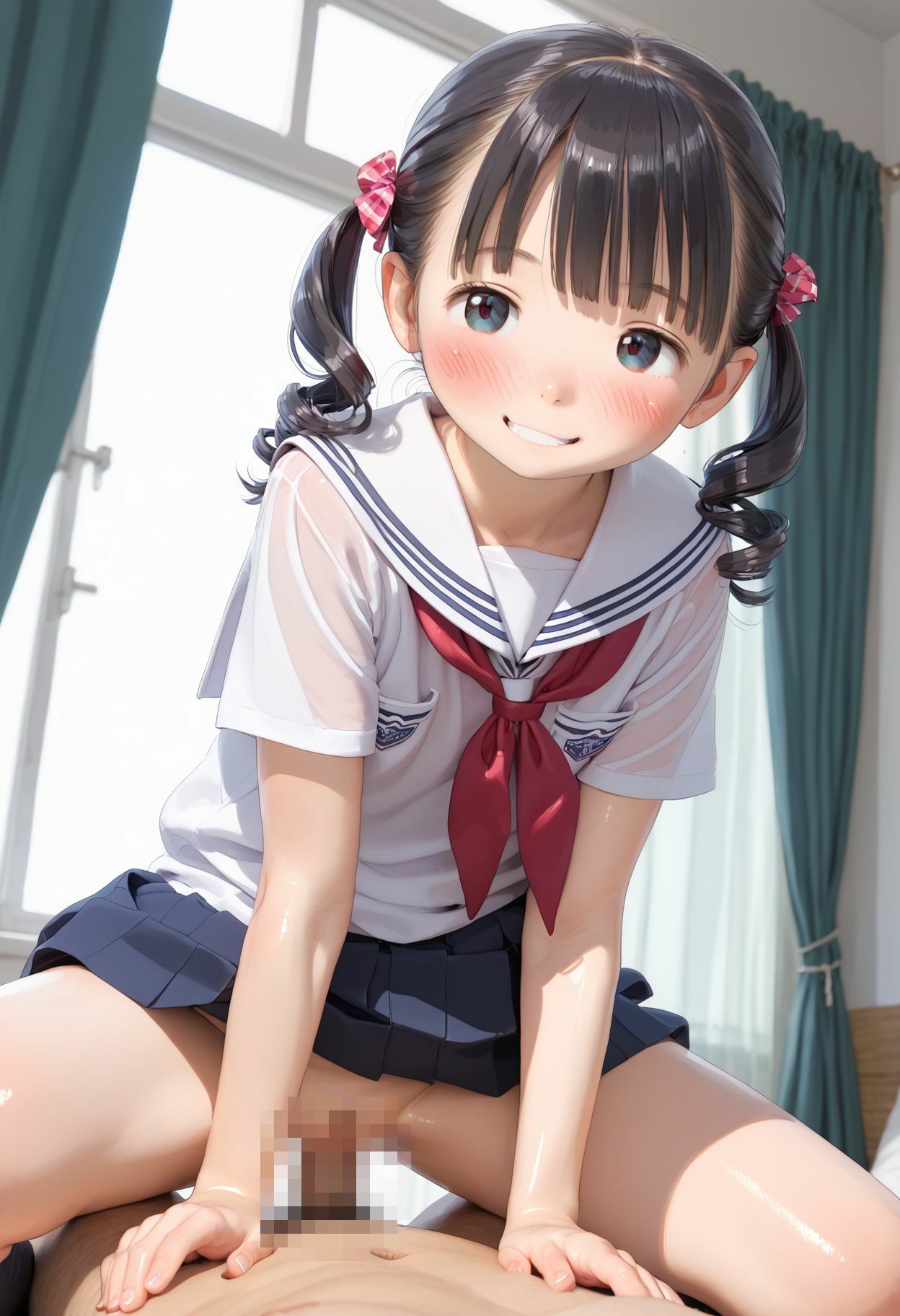 【エロ漫画】まじめで清楚なぷにまん少女との始めての危険日中出しセックス4