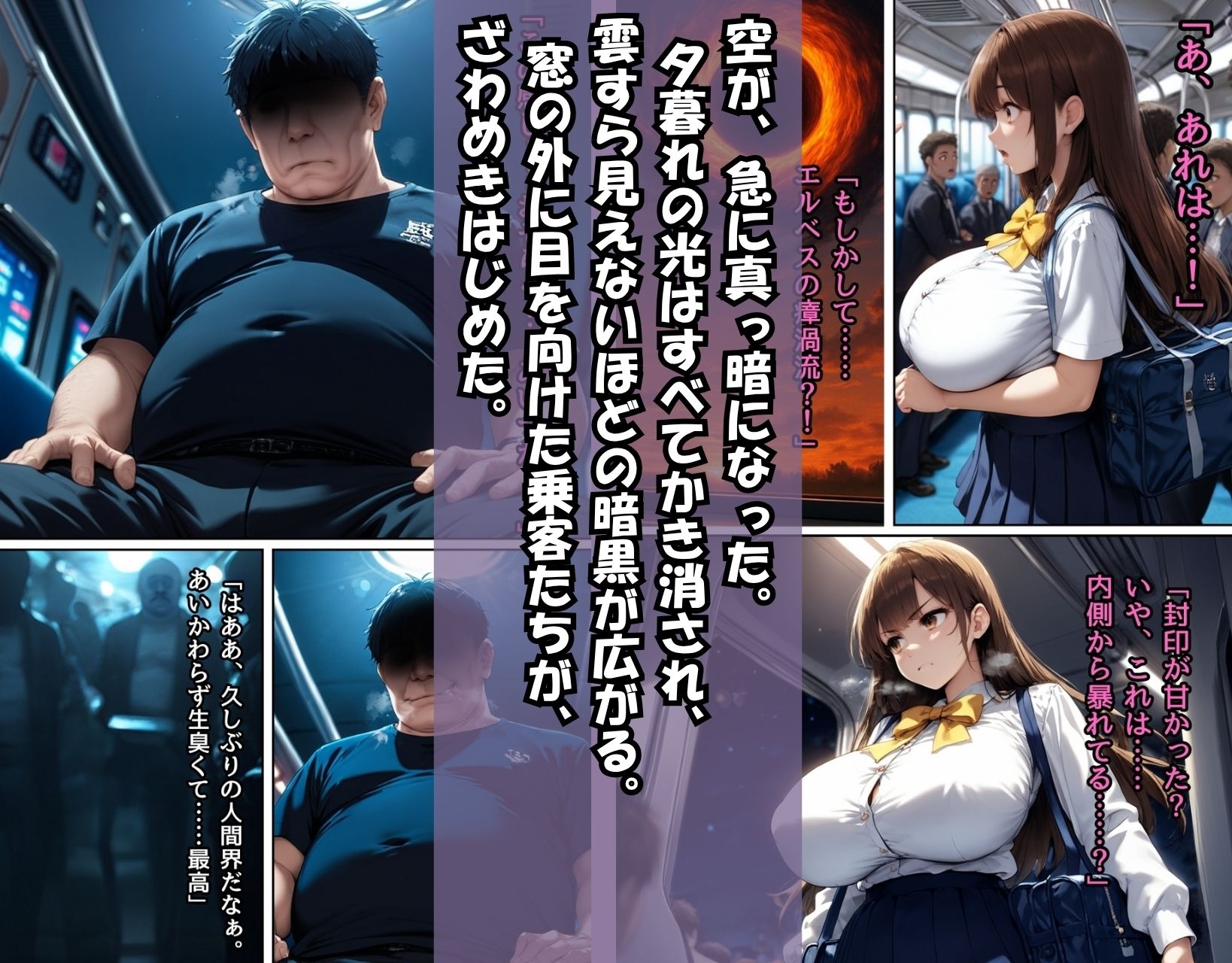 サンプル画像2:敗北した魔法少女エリオナ【車内輪〇編】(くりきんとん) [d_641069]