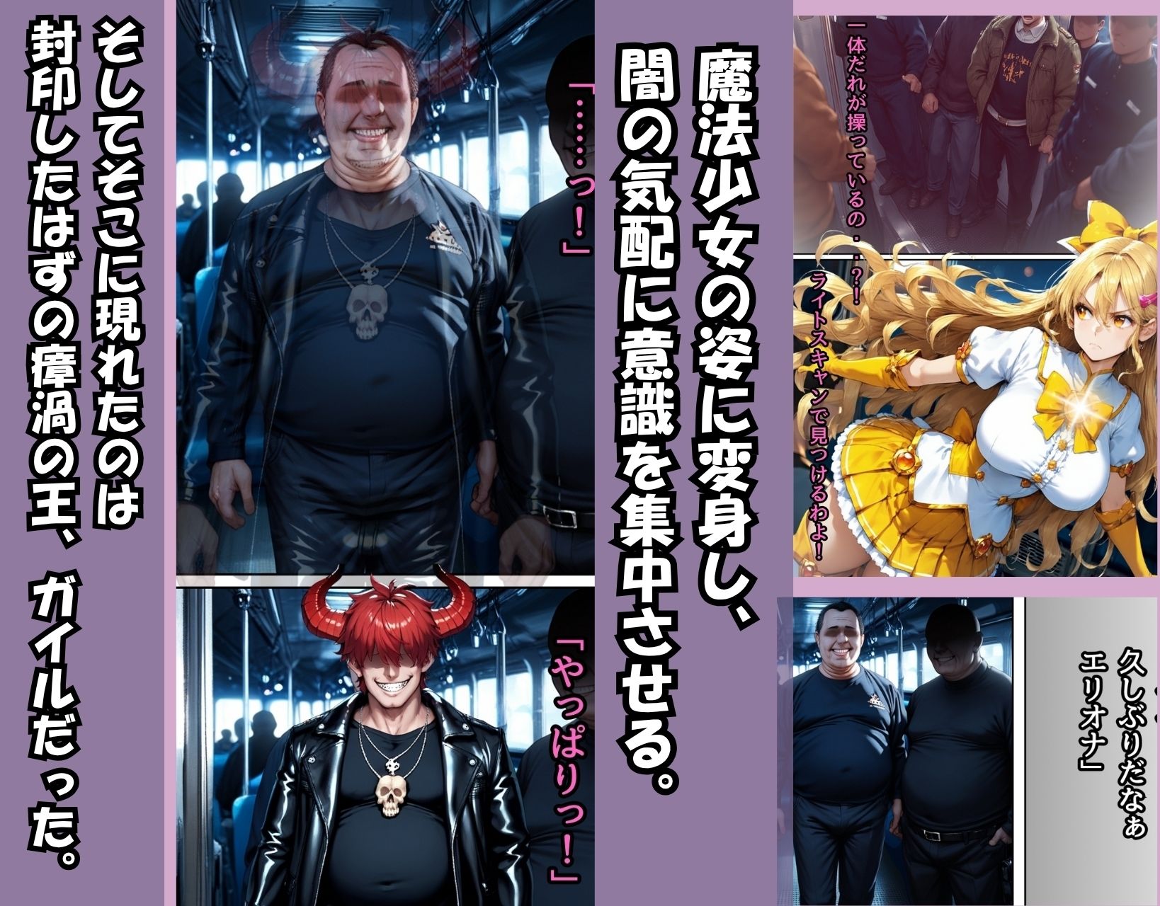 サンプル画像4:敗北した魔法少女エリオナ【車内輪〇編】(くりきんとん) [d_641069]