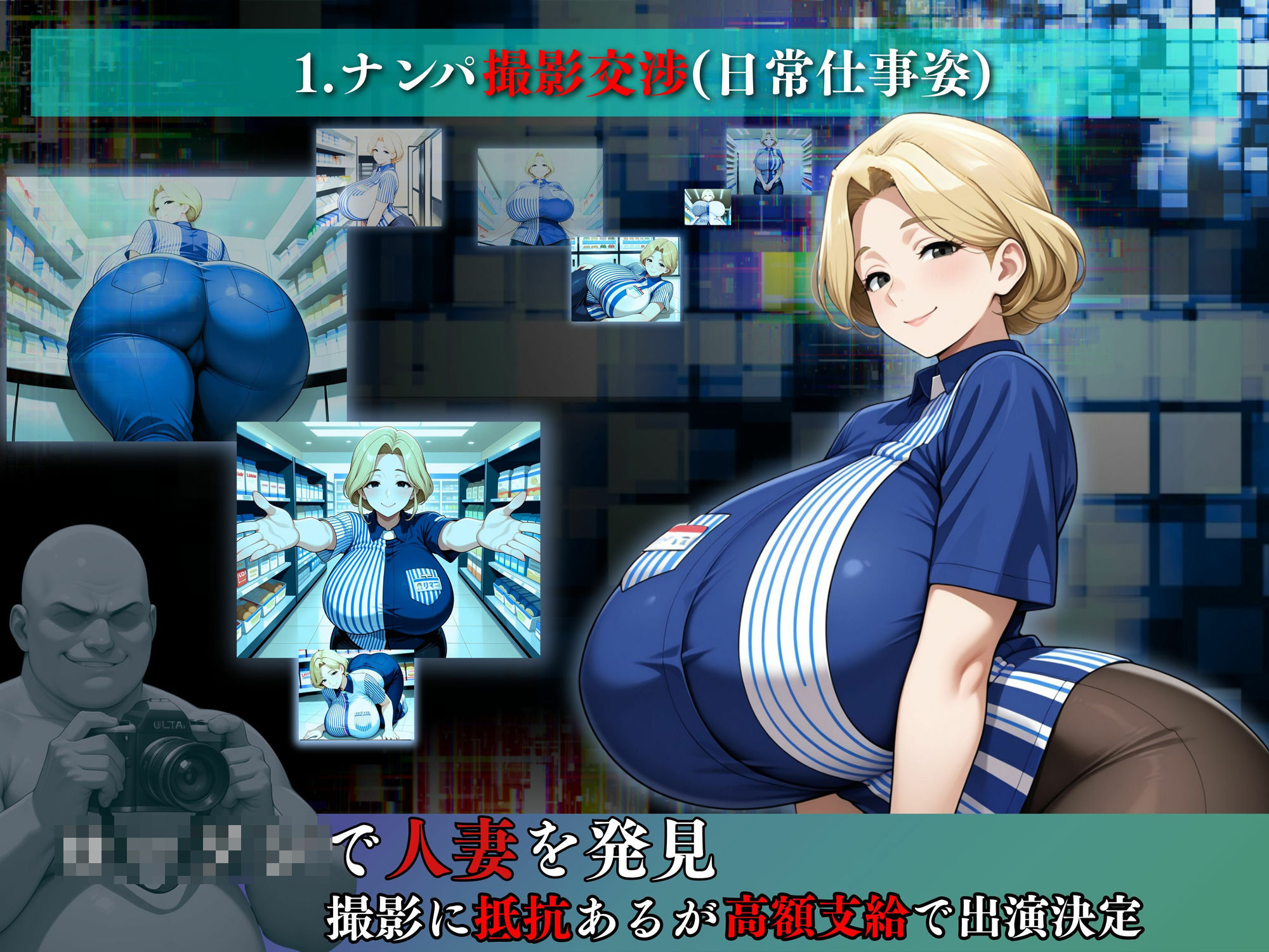 サンプル画像4:【素人部屋】爆乳むち尻パート人妻(キンコンカンコン（禁根姦魂）) [d_641079]