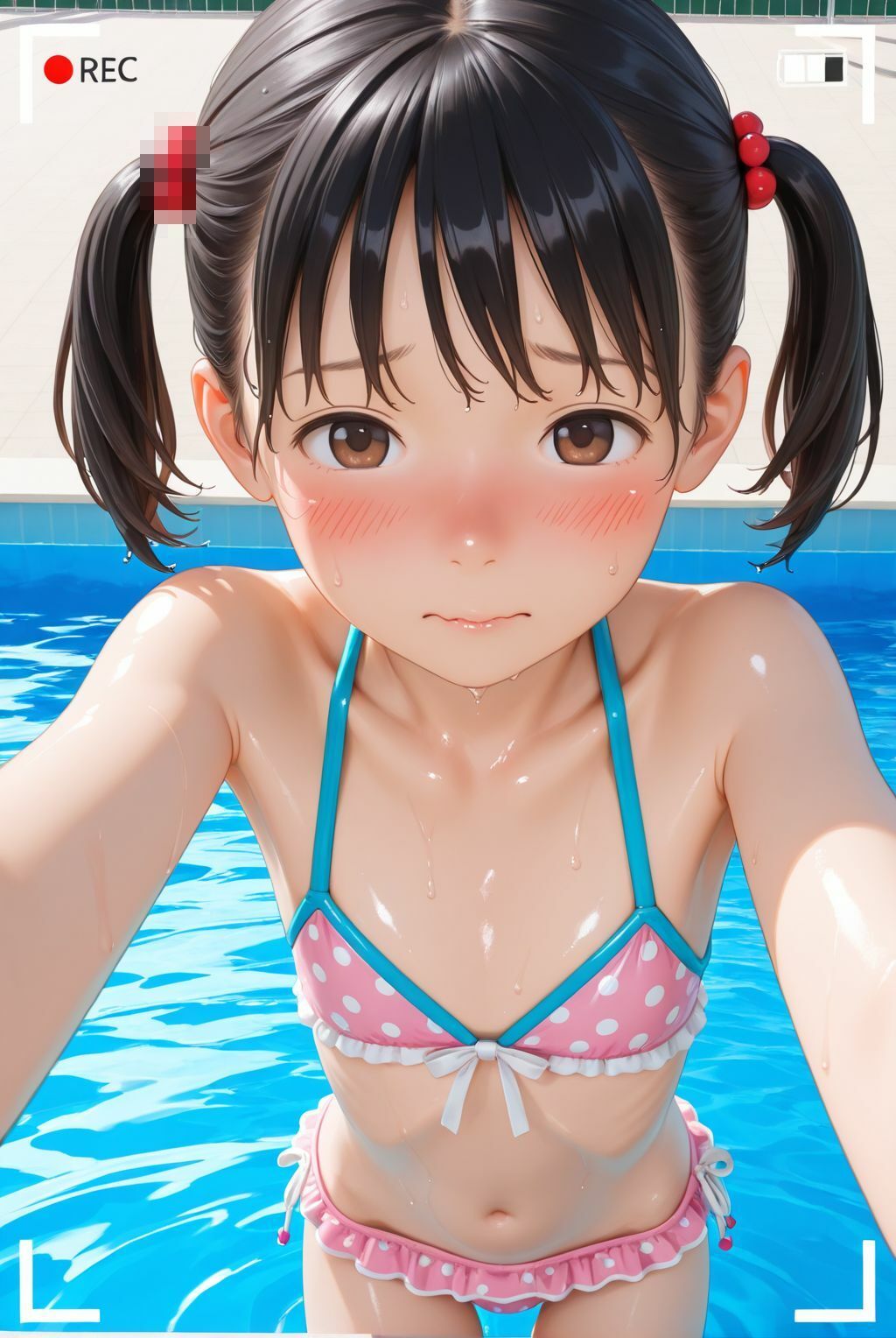 サンプル画像2:誰にも見せないって言ったのに…公園プールで隠し撮りされたちっぱい少女(うぶ少女開発室) [d_641116]