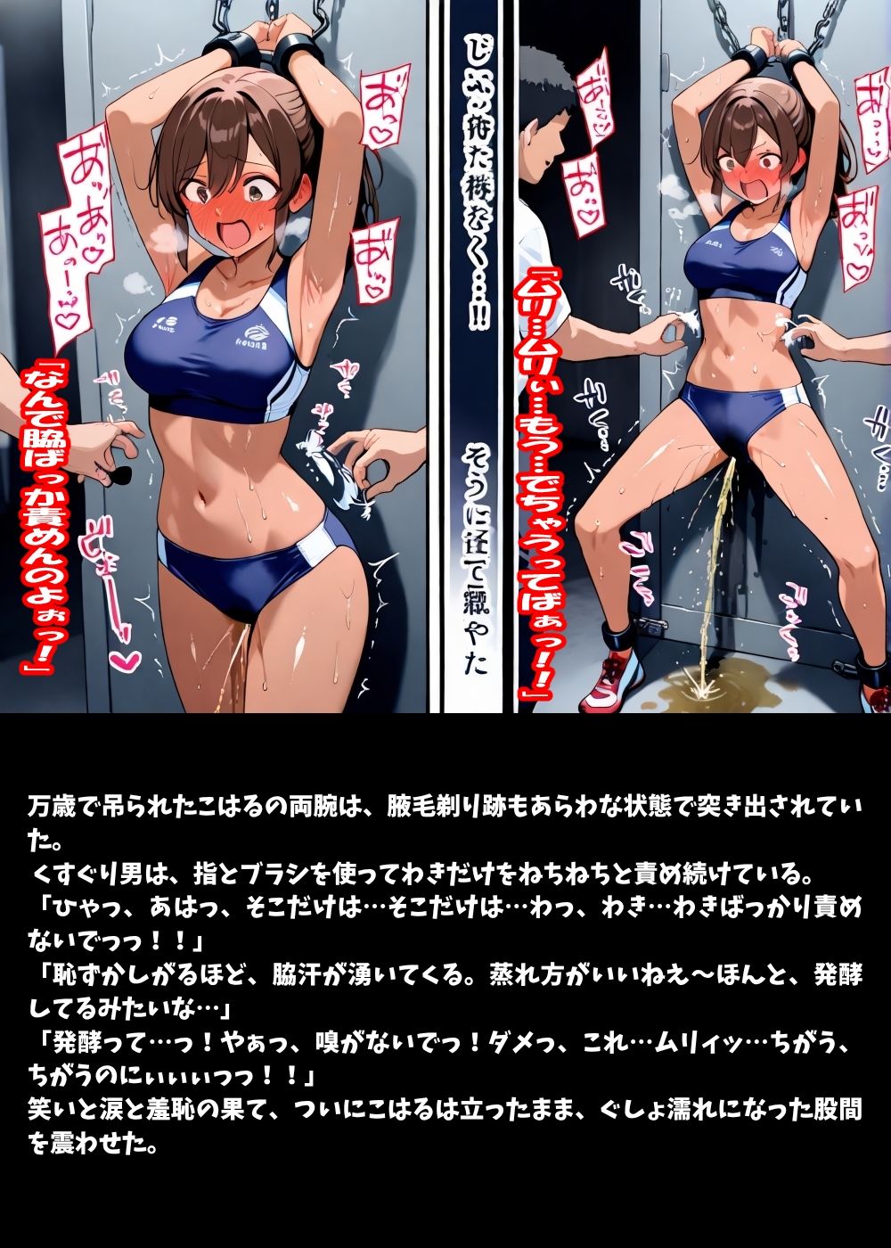 サンプル画像5:汗だく陸上女子、拘束くすぐり発狂コレクション(スポガ) [d_641138]