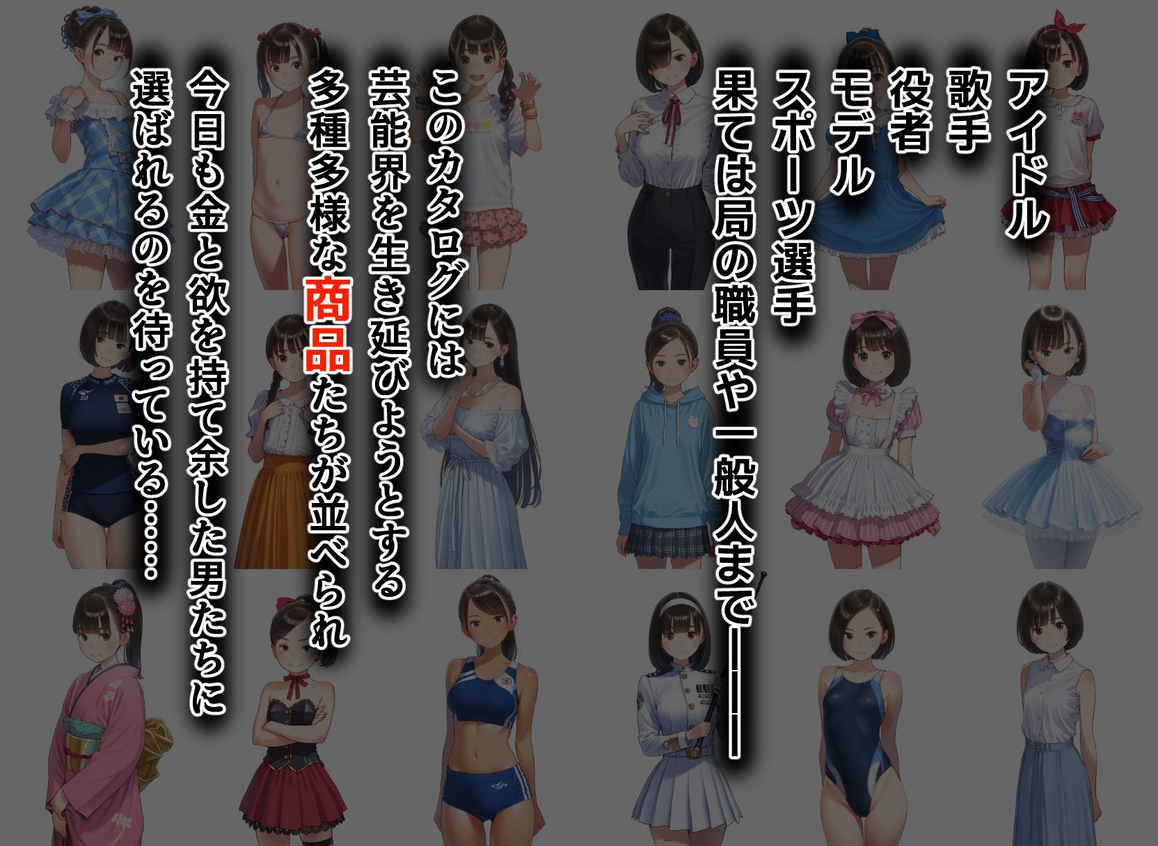 サンプル画像2:芸能界 性上納カタログ 「推しアイドルの穴、買いませんか？」(ももくり堂) [d_641206]