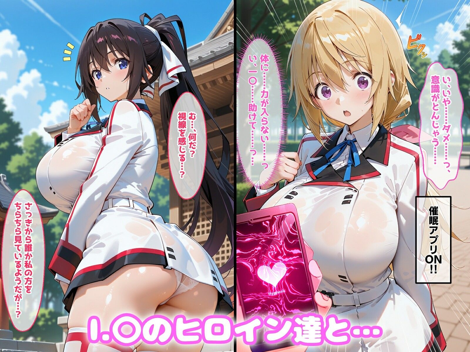 サンプル画像1:〇眠アプリで妊娠孕ませ  I.〇のヒロインたちと膣内射精えっちする話(めんつゆ) [d_641377]