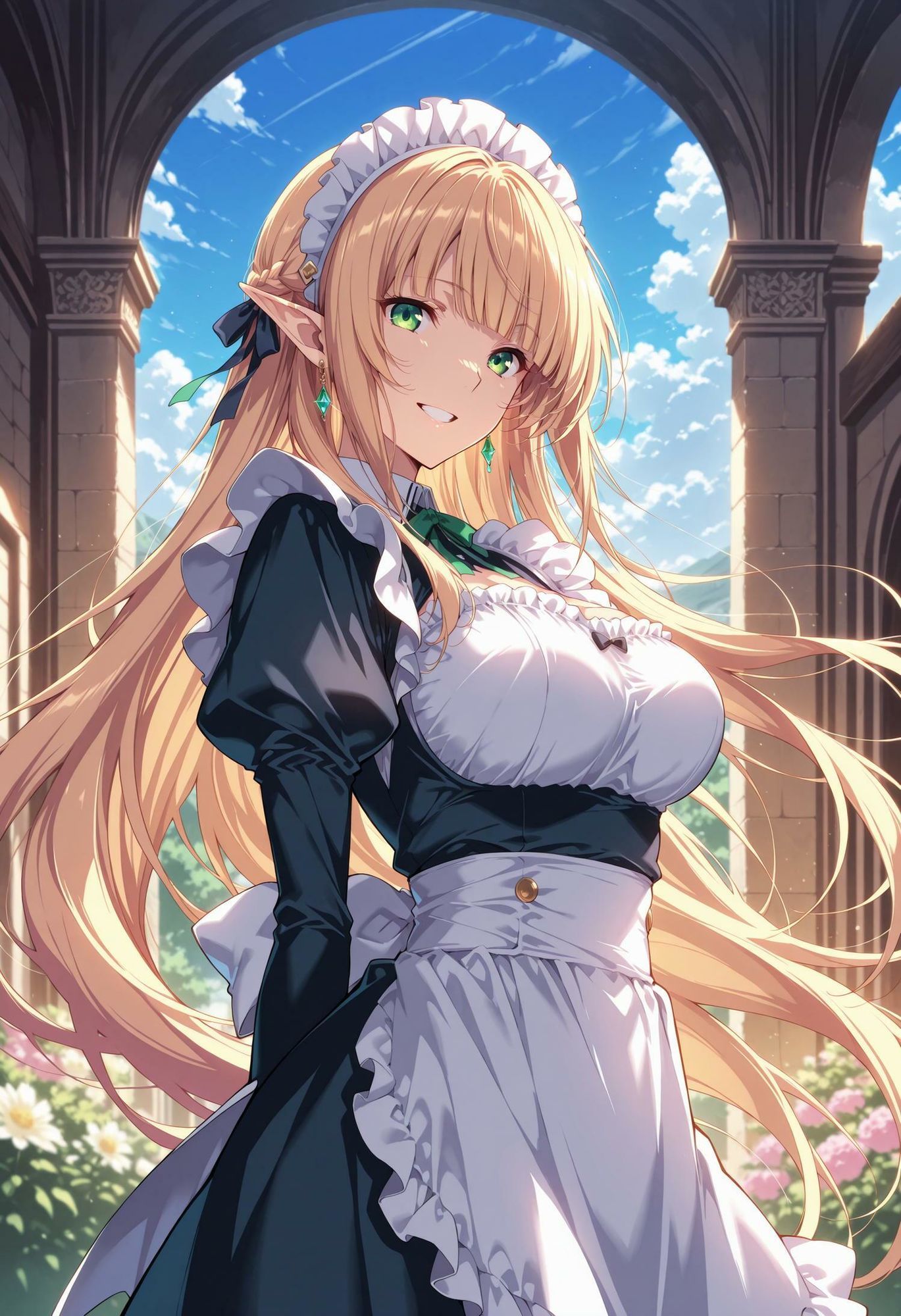 エルフのメイドさんからの熱烈ご奉仕!5 画像1