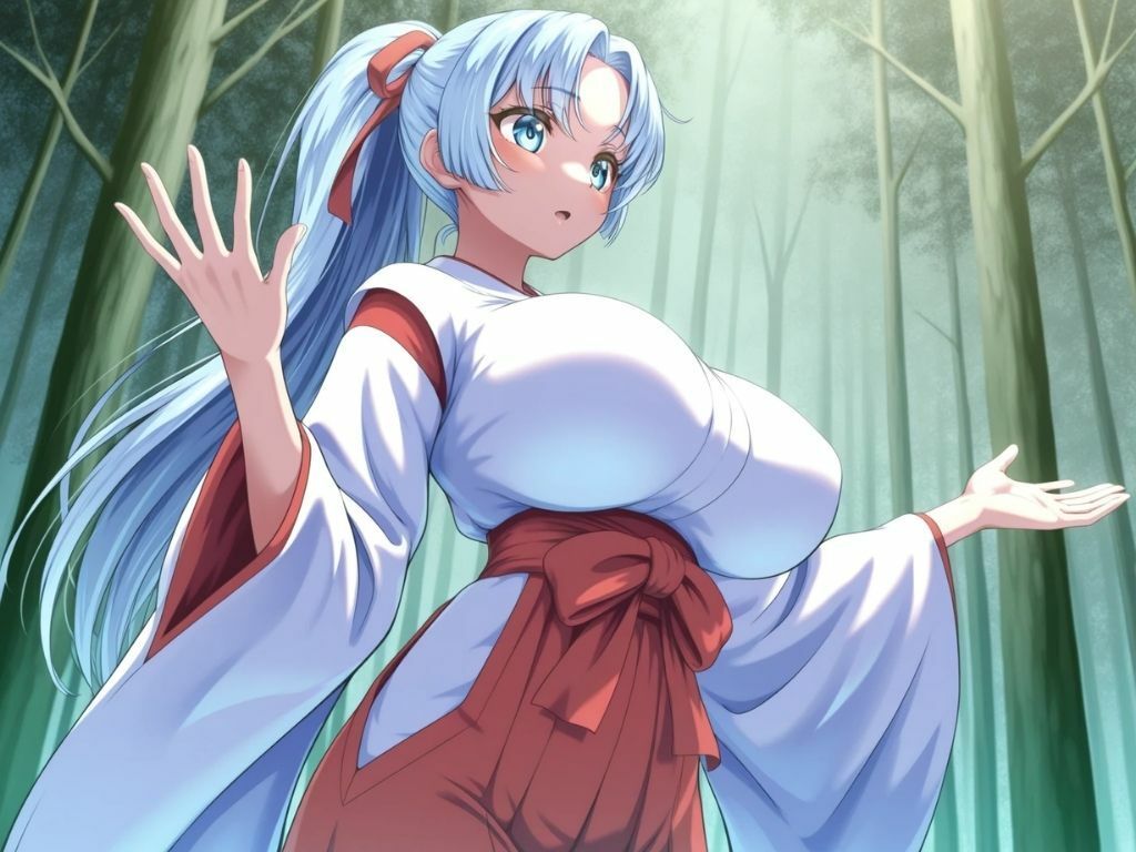 巫女さんポニーテールで、ひとぬきっ 画像1