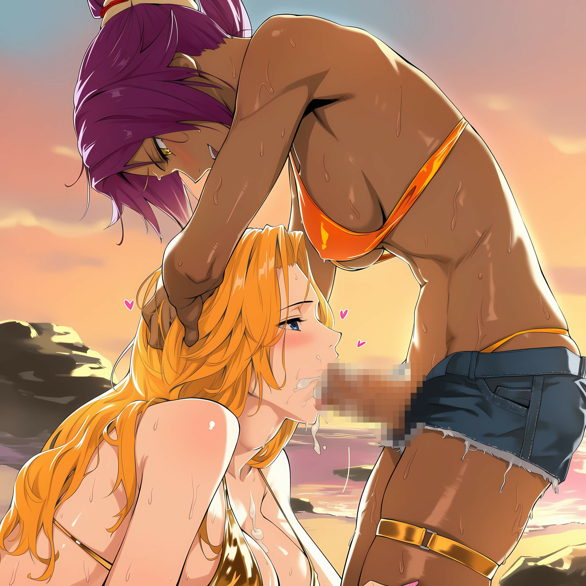 Bleach 夜一 × 乱菊 画像7
