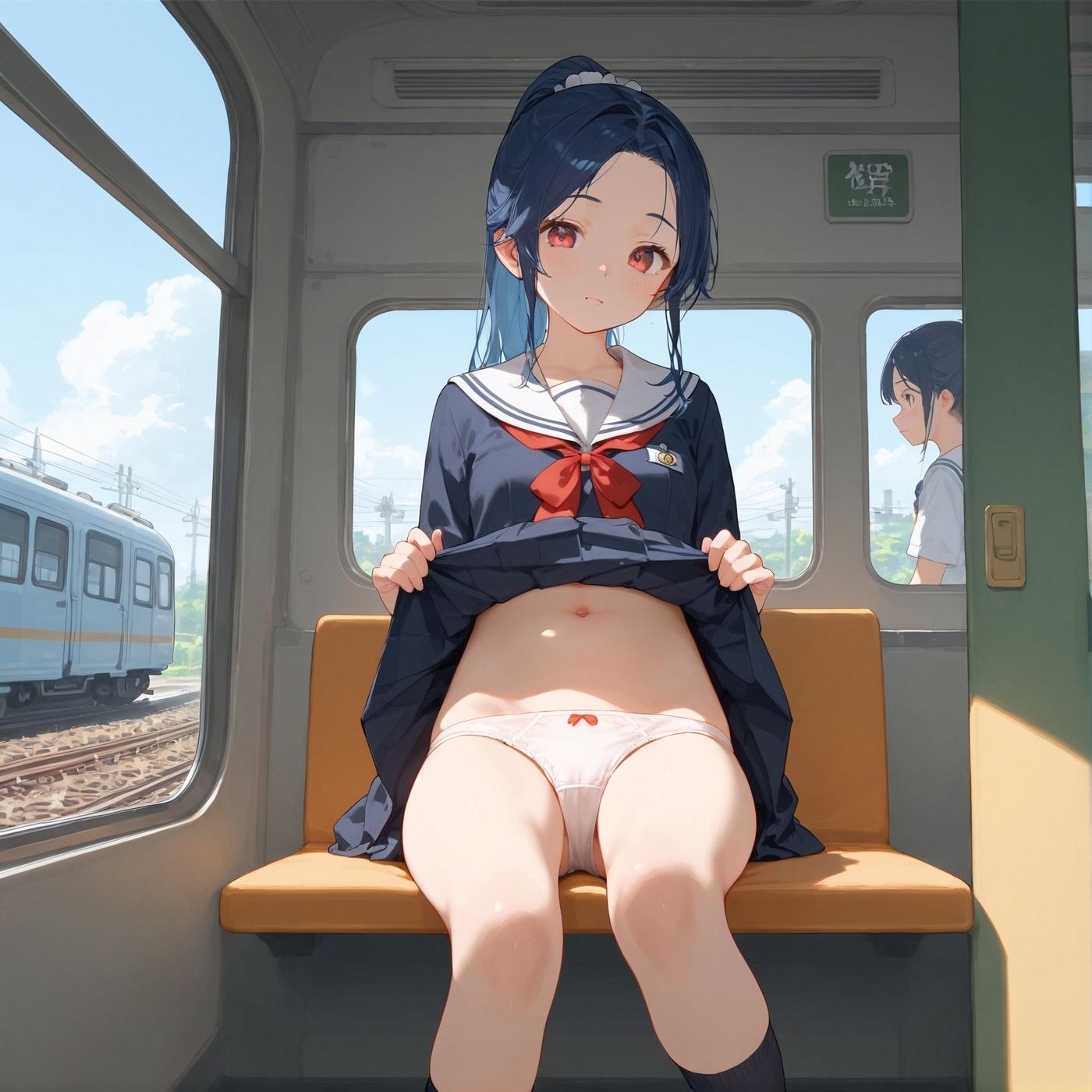 ビッチ用レ●プ車両！乗ったら終点まで乗り継ぎまくってください【制服美少女の厳選CG300枚収録】 画像8
